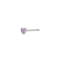 STINE A Jewelry Petit Love Heart ørering 1181-00-PURPLE | Øreringe | Sølvsmykker