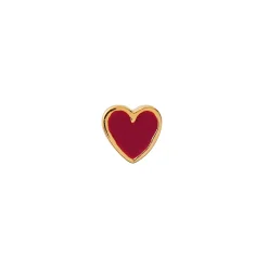 STINE A Jewelry Petit Love Heart ørering 1181-02-Burgundy | Øreringe | Forgyldte Sølvsmykker