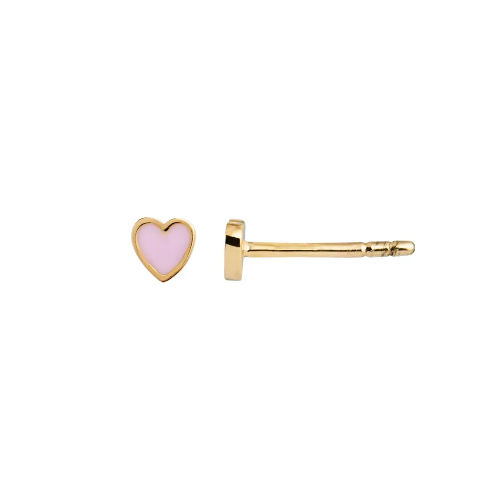 STINE A Jewelry Petit Love Heart ørering 1181-02-Lightpink | Øreringe | Forgyldte Sølvsmykker