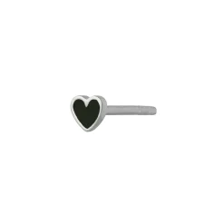 STINE A Jewelry Petit Love Heart ørering 1181-00-BLACK | Øreringe | Sølvsmykker