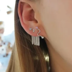 STINE A Jewelry Petit Love Heart ørering 1181-00-PURPLE | Øreringe | Sølvsmykker
