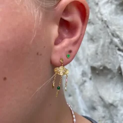 STINE A Jewelry Petit Love Heart ørering 1181-02-Grass | Øreringe | Forgyldte Sølvsmykker