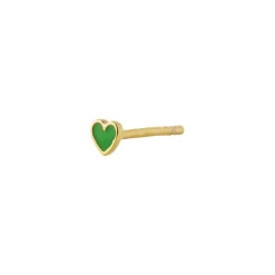 STINE A Jewelry Petit Love Heart ørering 1181-02-Grass | Øreringe | Forgyldte Sølvsmykker