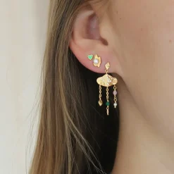 STINE A Jewelry Petit Love Heart ørering 1181-02-Grass | Øreringe | Forgyldte Sølvsmykker