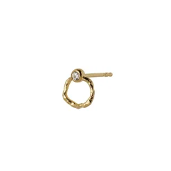 STINE A Jewelry Petit Wavy Circle ørering 1284-02 | Øreringe | Forgyldte Sølvsmykker