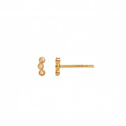 STINE A Jewelry Three Dots ørering 1004-02 | Øreringe | Forgyldte Sølvsmykker