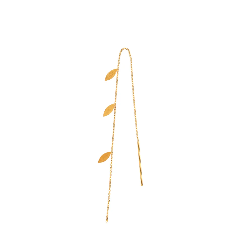 STINE A Jewelry Three Leaves ørering 1042-02 | Øreringe | Forgyldte Sølvsmykker