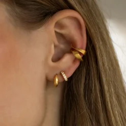 STINE A Jewelry Tres Petit Creol ørering 1244-02 | Øreringe | Forgyldte Sølvsmykker