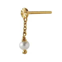 STINE A Jewelry Tres Petit Etoile with Pearl ørering 1283-02 | Øreringe | Forgyldte Sølvsmykker