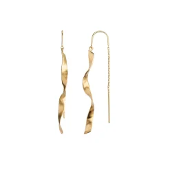 STINE A Jewelry Twisted Hammered ørering 1188-02 | Øreringe | Forgyldte Sølvsmykker