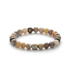 Alexander Lynggaard smykker Alexander Lynggaard Bamboo Leaf Agate 8mm C00880| Herresmykker|Sølvsmykker
