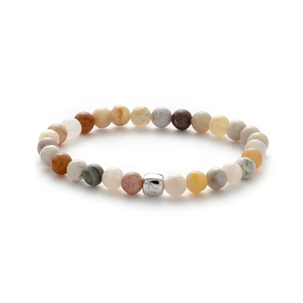 Alexander Lynggaard smykker Alexander Lynggaard ColorUp Bamboo Leaf Agate 6mm C00870| Herresmykker|Armbånd