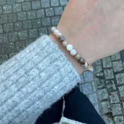 Alexander Lynggaard smykker Alexander Lynggaard ColorUp Bamboo Leaf Agate 6mm C00870| Herresmykker|Armbånd