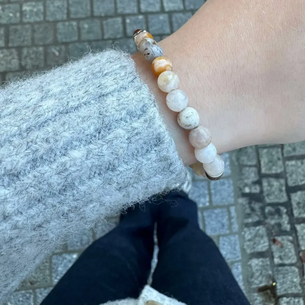 Alexander Lynggaard smykker Alexander Lynggaard ColorUp Bamboo Leaf Agate 6mm C00870| Herresmykker|Armbånd