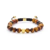 Alexander Lynggaard smykker Alexander Lynggaard ColorUp Tiger Eye Braided 8mm B00103| Herresmykker|Armbånd