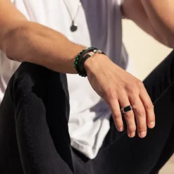 Alexander Lynggaard smykker Alexander Lynggaard Hope Signet Ring Rectangle Onyx H70011| Herresmykker|Ringe