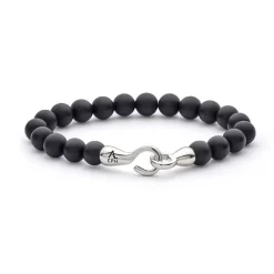 Alexander Lynggaard smykker Alexander Lynggaard Onyx Matte with Hook 8mm F00060| Herresmykker|Armbånd