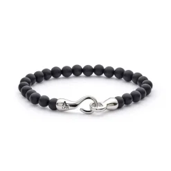 Alexander Lynggaard Onyx Matte with Hook 6mm F00050| Herresmykker|Armbånd