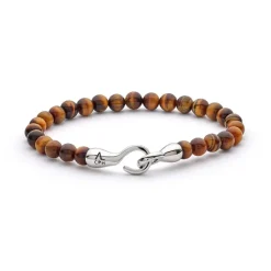 Alexander Lynggaard smykker Alexander Lynggaard Tiger Eye with Hook 6mm F00210| Herresmykker|Sølvsmykker
