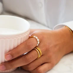 byBiehl smykker ByBiehl Aura ring 5-3903WP-GP| Forgyldte Sølvsmykker|Ringe