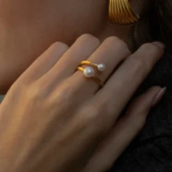 byBiehl smykker ByBiehl Coco ring 5-3301WP-GP| Forgyldte Sølvsmykker|Ringe