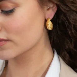 byBiehl smykker ByBiehl Dunes Hoops Large øreringe 4-4901-GP| Forgyldte Sølvsmykker|Øreringe