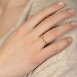 byBiehl smykker ByBiehl Jungle Ivy Sparkle ring 5-3102A-GP| Forgyldte Sølvsmykker|Ringe