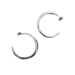 byBiehl smykker ByBiehl Ocean Flow Hoops XL Polished øreringe 4-4207P-R| Sølvsmykker|Øreringe