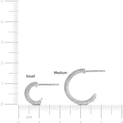 byBiehl smykker ByBiehl Ocean Flow Sparkle Hoops Medium øreringe 4-4206A-R| Sølvsmykker|Øreringe