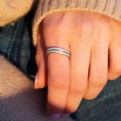 byBiehl smykker ByBiehl Ocean Flow Sparkle Band ring 5-4203A-R| Sølvsmykker|Ringe