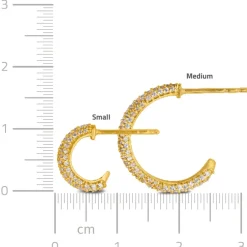 byBiehl smykker ByBiehl Ocean Flow Sparkle Hoops Small øreringe 4-4204-GP| Forgyldte Sølvsmykker|Øreringe