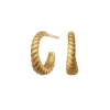 byBiehl smykker ByBiehl Seashell Hoops øreringe 4-3601-GP| Forgyldte Sølvsmykker|Øreringe