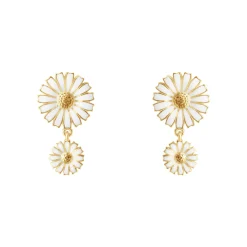 Georg Jensen Daisy øreringe 20001670| Forgyldte Sølvsmykker|Øreringe