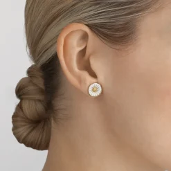 Georg Jensen Daisy øreringe 3539207| Forgyldte Sølvsmykker|Øreringe