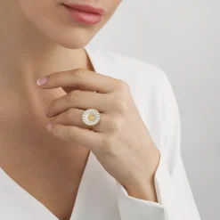 Georg Jensen Daisy ring 18 mm 20000313| Ringe|Forgyldte Sølvsmykker