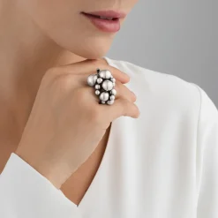 Georg Jensen Moonlight Grapes ring, stor 20000334| Sølvsmykker|Ringe