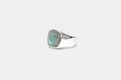 IX Studios smykker IX Studios Cushion Signet ring Labradorit DMN0282SLGL| Herresmykker|Ringe