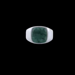IX Studios smykker IX Studios Cushion Signet ring Green Marble DMN0282RHGRMA| Herresmykker|Ringe