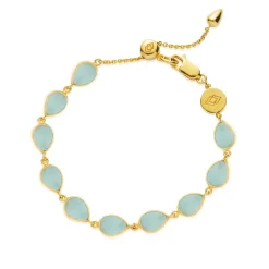 Izabel Camille smykker Izabel Camille Athena armbånd A3056GS-AQUAGREEN| Forgyldte Sølvsmykker|Armbånd