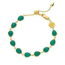 Izabel Camille smykker Izabel Camille Athena armbånd A3056GS-GREENONYX| Forgyldte Sølvsmykker|Armbånd