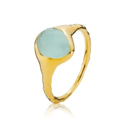 Izabel Camille smykker Izabel Camille Athena ring A4194GS-AQUAGREEN| Forgyldte Sølvsmykker|Ringe