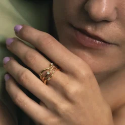 Izabel Camille smykker Izabel Camille Vera ring A4182GS| Ringe|Forgyldte Sølvsmykker