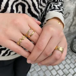 Jane Kønig smykker Jane Kønig Bruised Heart Breakup ring BUR-SS23-G| Ringe|Forgyldte Sølvsmykker