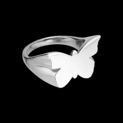 Jane Kønig smykker Jane Kønig Butterfly signet ring BSR-HS23-S| Ringe|Sølvsmykker