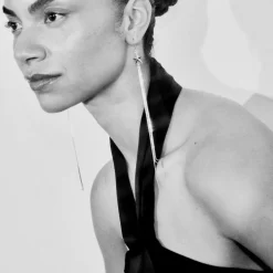 Jane Kønig smykker Jane Kønig Night Star Chain ørering NSCE-AW24-S| Sølvsmykker|Øreringe