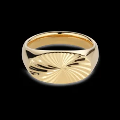 Jane Kønig smykker Jane Kønig Reflection Signet ring RSR01-G-AW2000| Ringe|Forgyldte Sølvsmykker