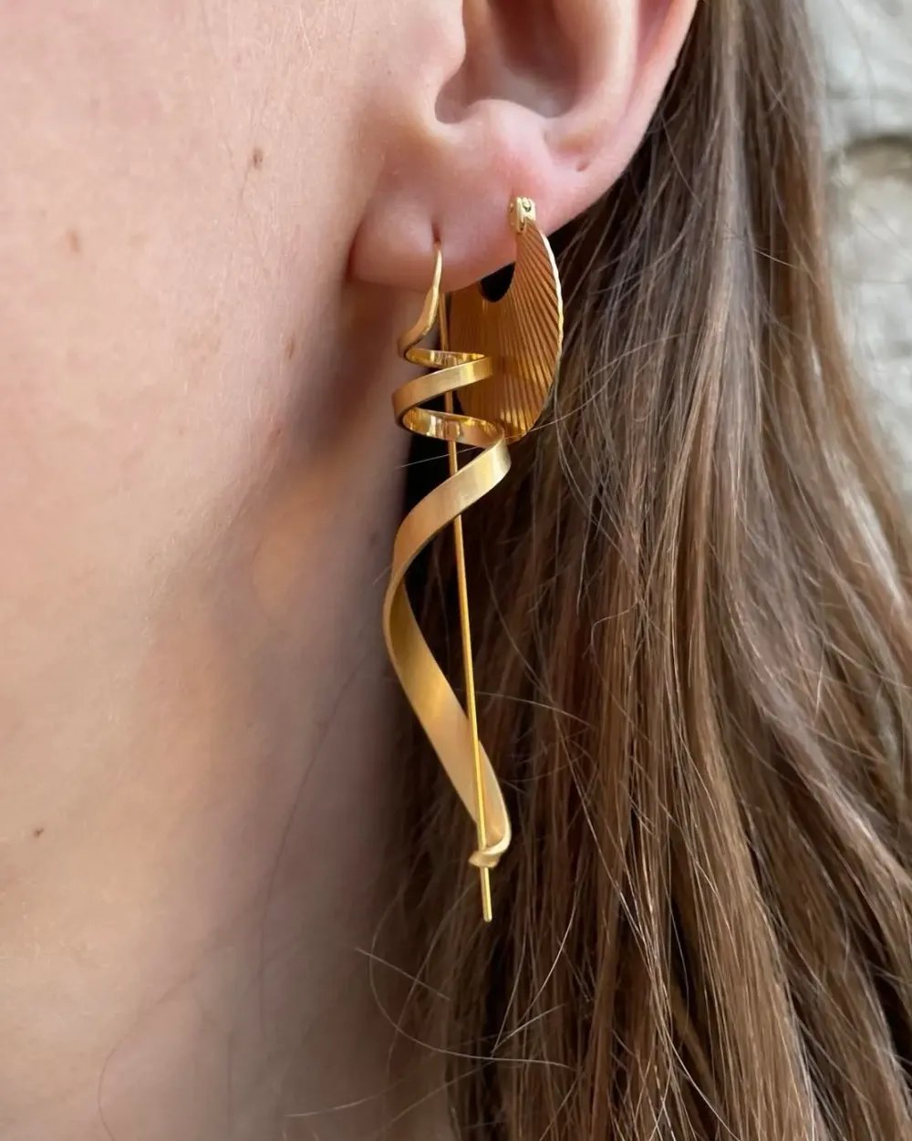 Jane Kønig smykker Jane Kønig Ringlet ørering 10013-G| Forgyldte Sølvsmykker|Øreringe