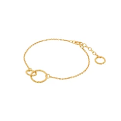 Pernille Corydon smykker Pernille Corydon Double Twisted armbånd B-228-GP| Forgyldte Sølvsmykker|Armbånd