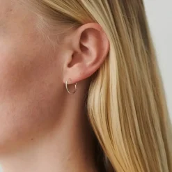 Pernille Corydon smykker Pernille Corydon Micro Plain øreringe E-138-GP| Forgyldte Sølvsmykker|Øreringe