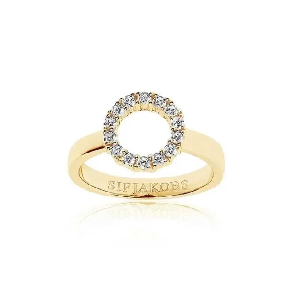 Sif Jakobs Jewellery Sif Jakobs Biella Piccolo ring SJ-R337-CZ(YG)| Ringe|Forgyldte Sølvsmykker